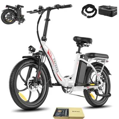 Produktbild von E-Bike Rostfreie Aluminiumlegierung 20 Zoll 36 V 20 Ah 720 Wh bis zu 110 - 150 km Wasserdicht IP54 mit 7 Gang, Weiß