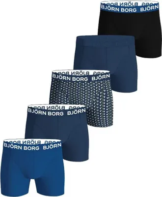 Produktbild von Björn Borg - Herren - Boxershorts Aus Baumwoll-Stretch, 5er-Pack - Blau/Bunt/Grün - Gr. S