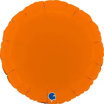 Zdjęcie produktu dla Balon Foliowy - Okrągły matowy pomarańczowy 46 cm, Grabo