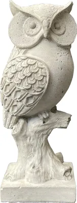 Produktbild von Betonfigur Eule ALENE - handgefertigte Dekoration für Garten und Haus