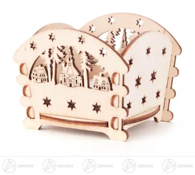 Produktbild von Teelichthalter Seiffener Kirche Breite x Höhe x Tiefe 7 cmx6 cmx7 cm NEU