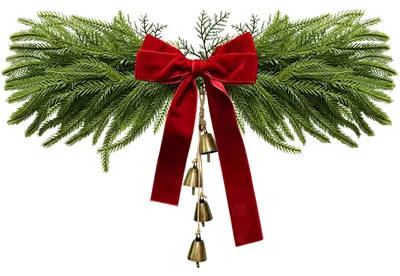 Weihnachtskranz 45 cm, künstliche Tannenzweige, rote Schleife