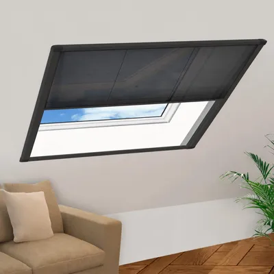 Productafbeelding van Raamhor plissé 120x120 cm aluminium antraciet