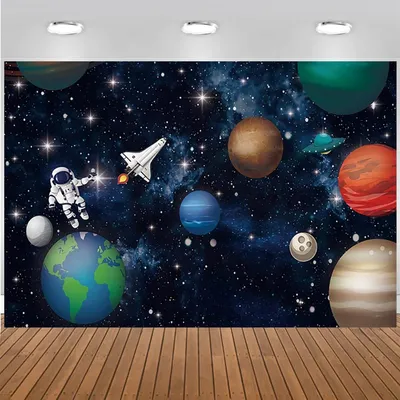 Zdjęcie produktu dla Baner dekoracyjny "Universum" - wymiary 2,4 x 1,8 metra - idealny na przyjęcie urodzinowe