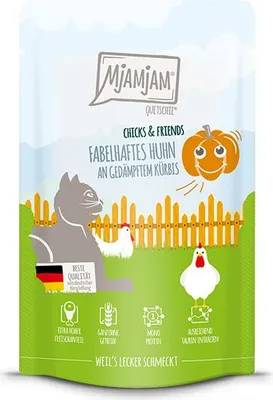 Produktbild von MjAMjAM 12x125g Huhn an Kürbis Nassfutter für Katzen getreidefrei