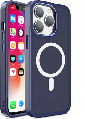 Produktbild von HQWear Color Matte Hlle fr iPhone 15 MagSafe kompatibel, Dunkelblau