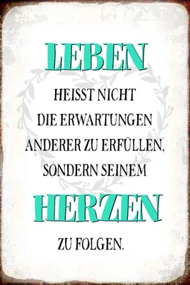 Produktbild von vianmo Holzschild 18x12 cm Leben seinem Herzen zu folgen Dekoration