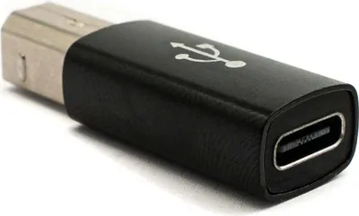 Produktbild von SYSTEM-S USB 3.1 MIDI Adapter Typ C Buchse zu 2.0 Typ B Stecker Kabel in Schwarz