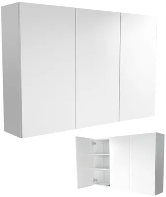 Zdjęcie produktu dla szafka łazienkowa 120x80 3D wisząca szafka zabudowa do łazienki biała