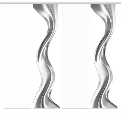 Produktbild von Schiebegardine OAKLEY, Seidenoptik, Digitaldruck, 245x60 cm, Wellenmotiv, mit Zubehör