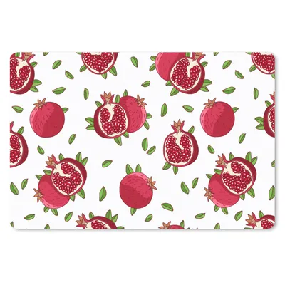 Produktbild von MuchoWow® Mauspad Mousepad Früchte - Blätter - Granatapfel 27x18 cm - Mousepads - Maus Mat - Pad - Mausunterlage - Büroartikel - Desk Matten