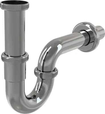Produktbild von alcadrain Röhrengeruchverschluss „U“ für die Waschbecken DN32 mit einer Überwurfmutter 5/4", Metall