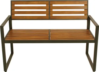 Produktbild von TPFGarden GARTENBANK Preston - Outdoor Bank 2-Sitzer - 124x61,5x87,5cm, Gestell Stahl anthrazit -Sitzfläche und Rückenlehne Akazie