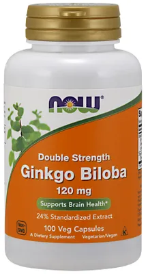 Produktbild von NOW Foods - Ginkgo Biloba, 120mg, 100 vkaps