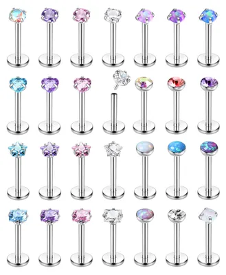Produktbild von Piercing Set - Chirurgischer Stahl - 28 Stück - Hypoallergen