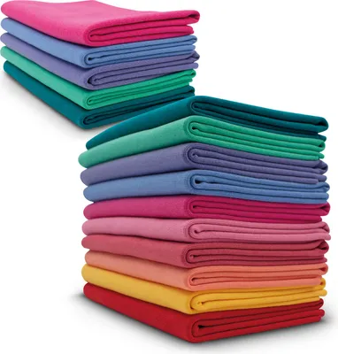 Produktbild von Bündchenstoff 5er Set Bunt3 Bio Schlauchware Bündchen Jersey Paket Stoffpaket zum Nähen DIY