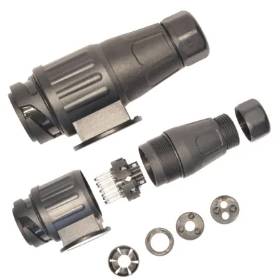 Produktbild von 1 Stück Anhängerstecker 13polig Stecker Anhänger 12V - Schraubanschlüssen PRO