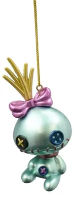 Produktbild von Disney 3D Hängeornament Scrump Puppe 9 cm Metallic verziert mit Knöpfen und Schleife
