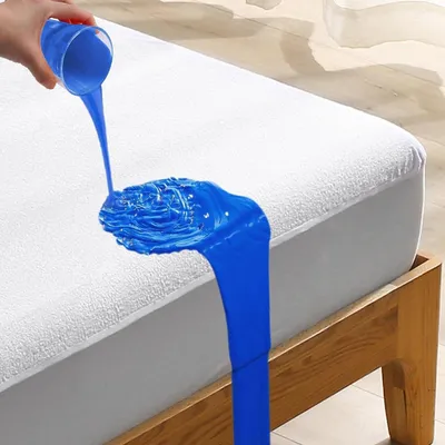 Produktbild von Matratzenschoner wasserdicht 180x200cm Baumwolle PolyurethanFolie Nässeschutz waschbar Inkontinenzunterlage
