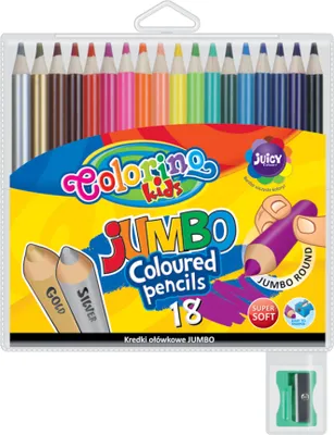 Immagine prodotto di Colorino kids pastelli tondi jumbo 18 colori. Astuccio + temperino