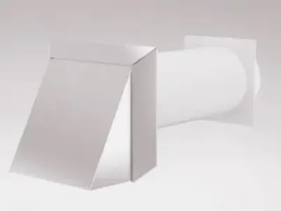 Produktbild von Teleskop-Mauerkasten mit Lüftungshaube - ø 125 mm, Rundanschluss, Mauerstärken bis 450 mm