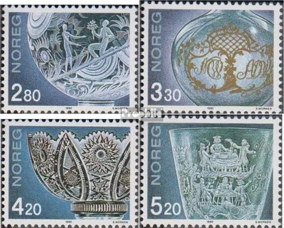 Produktbild von Briefmarken Norwegen 1992 Mi 1101-1104 (kompl.Ausg.) postfrisch Glasbläserkunst