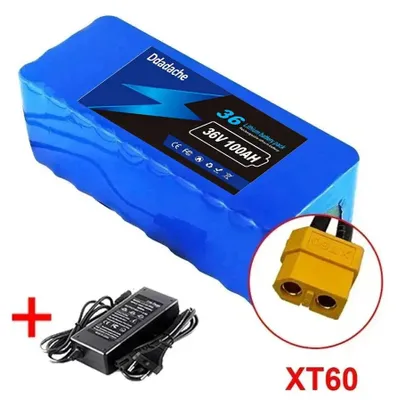 Produktbild von 36V 100Ah Lithium-Ionen Akku - 10S4P E-Bike Elektro Fahrrad Scooter Akkupack - 1000W Leistung - Mit BMS - XT60 Stecker
