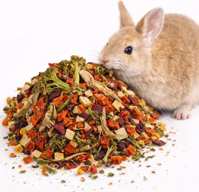 Zdjęcie produktu dla Warzywna sałatka dla gryzoni i królików - naturalna mieszanka warzyw suszonych 50g
