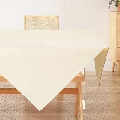 Produktbild von Beige 80x80cm Polyester Tischdecke wasserabweisend