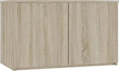 Produktbild von Garderobenverlängerung 90 cm Eiche Sonoma mit 2 Türen und 2 Schubladen