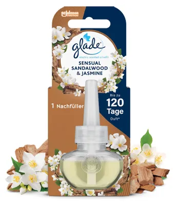 Immagine prodotto di Ricarica di olio profumato elettrico Glade, diffusore elettrico per ambienti con olio profumato, fragranza "Sensual"