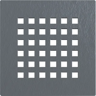 Obrázok produktu pre Balneo kryt na odtok sprchy, štvorcový, INOX, tmavošedá nerezová oceľ, 13,2 x 13,2 cm