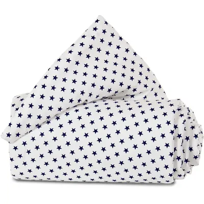 Produktbild von babybay Nestchen Organic Baumwolle passend für Modell Original weiß Sterne blau