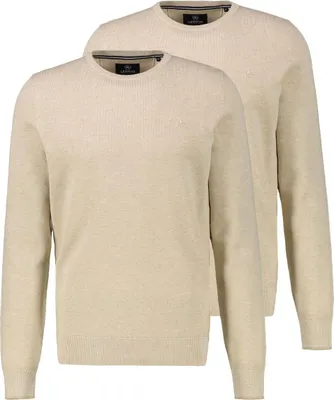 Produktbild von LERROS 2er Pack Basic Pullover Feine Rippstruktur, Modisch schmale Passform, Baumwolle für hohen Komfort