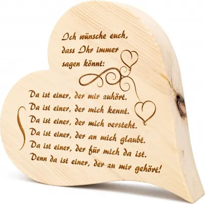 Produktbild von Zirbenherz Ich wünsche euch...20cm