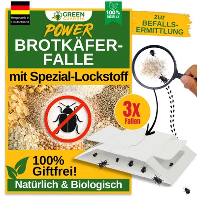 A marketing image for a pest control product, showing the product packaging and illustrating its effectiveness.