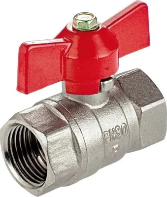 Immagine prodotto di Invena | Valvola A Sfera 1 Pollice - Rossa O Blu - In Ottone - Resistente Alla Corrosione - Per Acqua