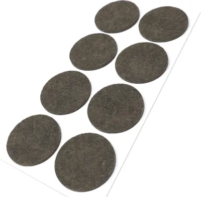 Produktbild von Adsamm® | 8 x selbstklebende Filzgleiter / Braun / Ø 50 mm / rund / Möbelgleiter aus Filz mit 3.5 mm Stärke