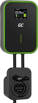 Image de Green Cell EV15RFID station de recharge pour véhicules électriques Noir Aluminium Mural 3 Afficheur intégré LCD