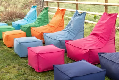 Produktbild von H.O.C.K. Miami Outdoor Blobby Bean Cube Pouf ca. 55x55x35cm orange 2009 Cube wasserabweisend