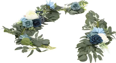 Obrázek produktu pro Faux Flower Swag Set Umělé květinové oblouky Dekor Svatební uvítací recepce Obřadní znamení Dekorace 18058-HL