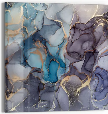 Produktbild von DEQORI Magnettafel Glas 50x50 cm 'Stilvoller Tinteneffekt' beschreibbar Whiteboard