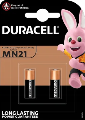 Zdjęcie produktu dla Baterie specjalistyczne DURACELL MN21 A23 V23GA 12V Blister 2szt
