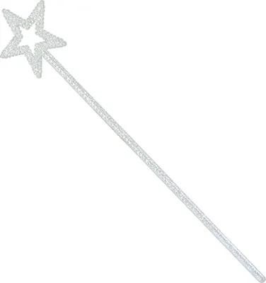 Productafbeelding van Bristol Novelty Glitter Sterrenstokje BN2194 (one size) (zilver)