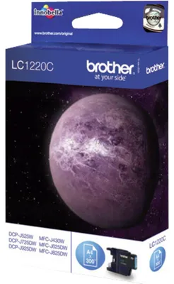 Obrázok produktu pre Brother LC1220C Tlačová kazeta 1 ks Originálna azúrová