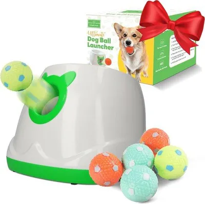 Produktbild von Famanu Automatische Hunde-Ballwerfer für kleine und mittelgroße Hunde - 3 Wurfentfernungen