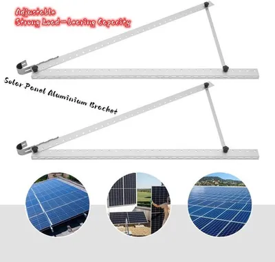 Image de Support de montage pour panneaux solaires, réglable de 0 à 90 degrés, en aluminium