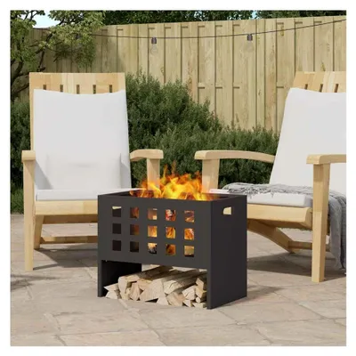 Produktbild von Feuerstelle Schwarz 50 x 30 x 40 cm Stahl für Garten, Terrasse, Außenbereich