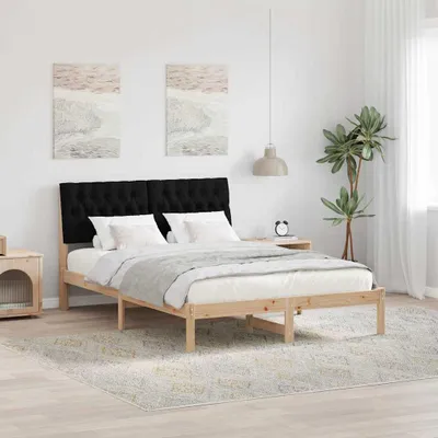 Image de Maison Exclusive - Sommier avec tête de lit rembourrée Marron 135 x 190 cm