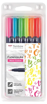 Image de Tombow WS-BH-6PFudenosuke Néon 6 pièces